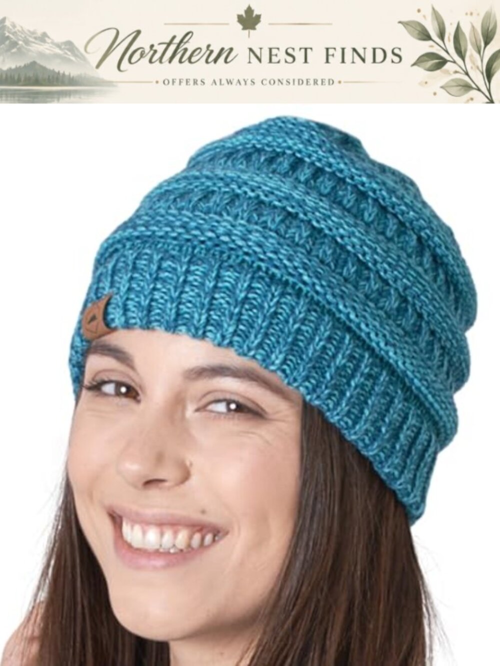 Ribbed Knit Beanie Winter Hat Warm Stretchy Slouchy Toboggan Cap
